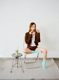 The Dreamer's Duo ✦ Ballet Grip Socks + Mint Green Socks