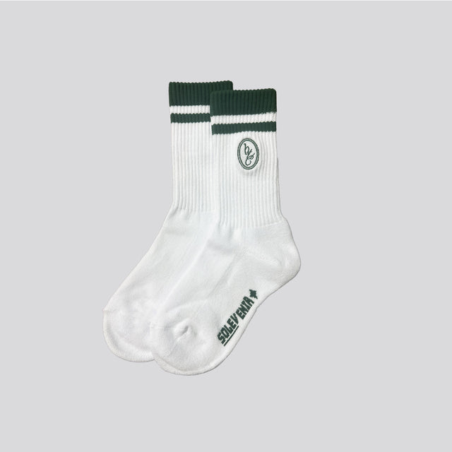 HAFADAI x Solevenir Striped Socks - White/Field Green
