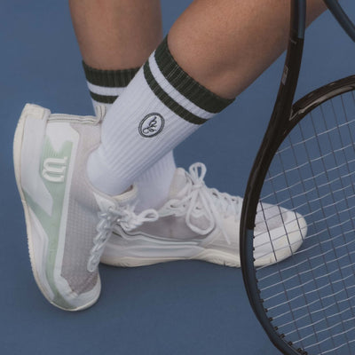 HAFADAI x Solevenir Striped Socks - White/Field Green